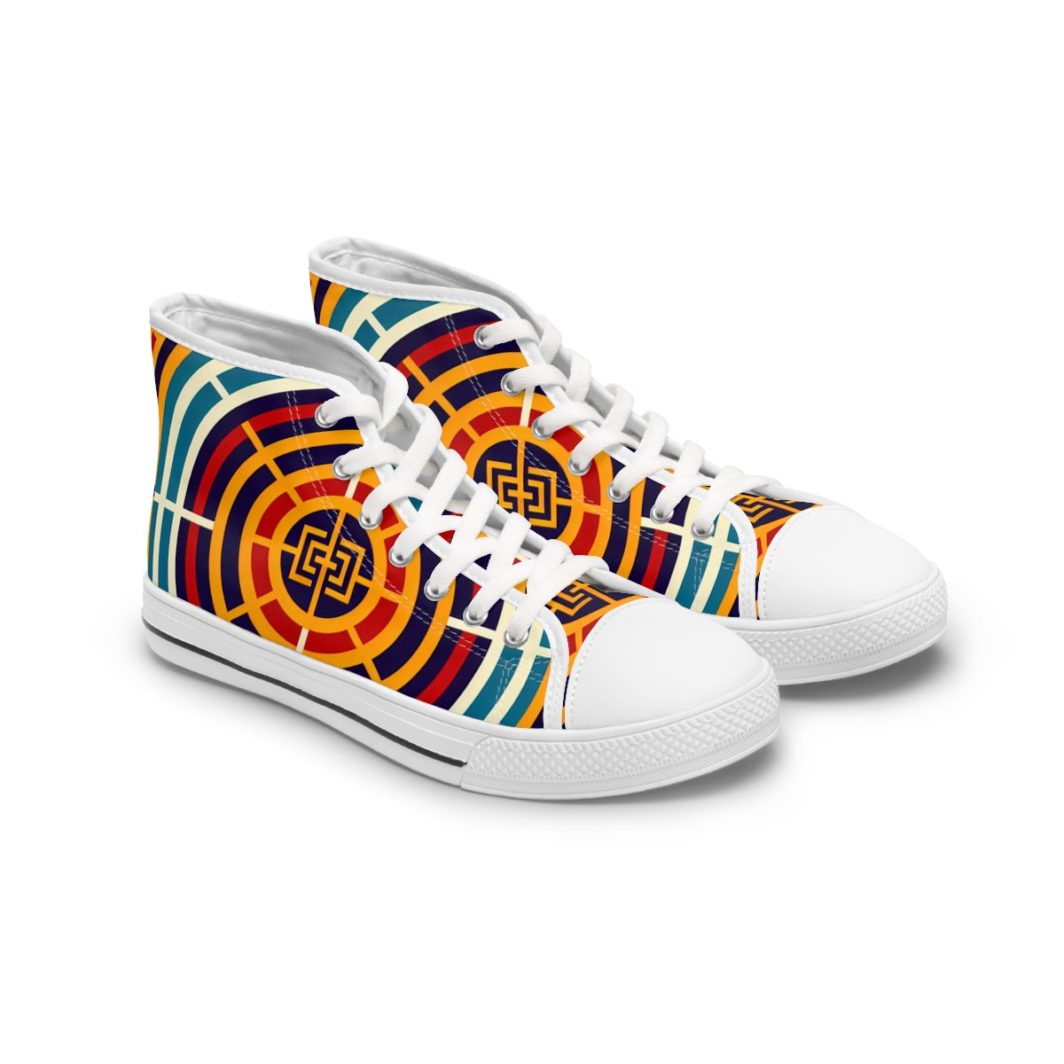 AfroLoom Kente Kicks - Womn's High top Sneakers