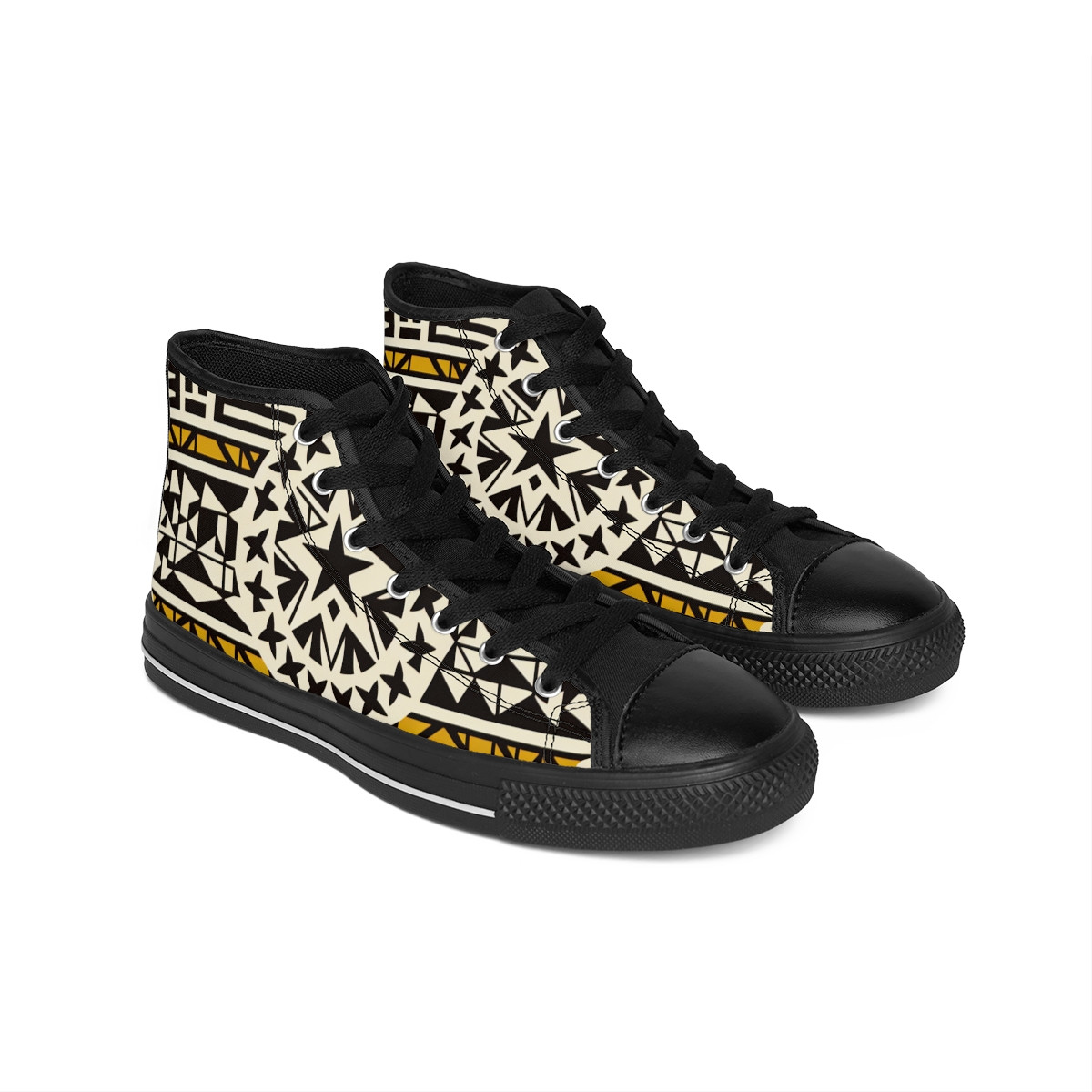 "AfroVibes Kente Kicks" - Women's Classic Sneakers