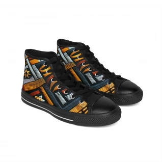 "AfroStride Kente Kicks" - Men's Classic Sneakers