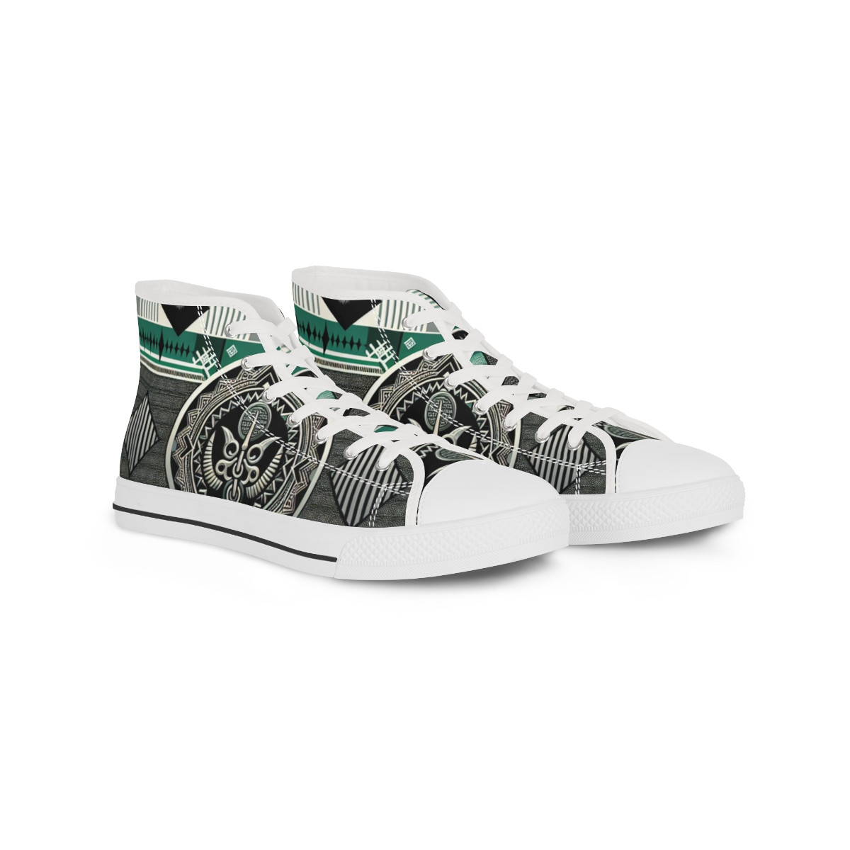 "Heritage Stride Kente Kicks" - Men's High top Sneakers