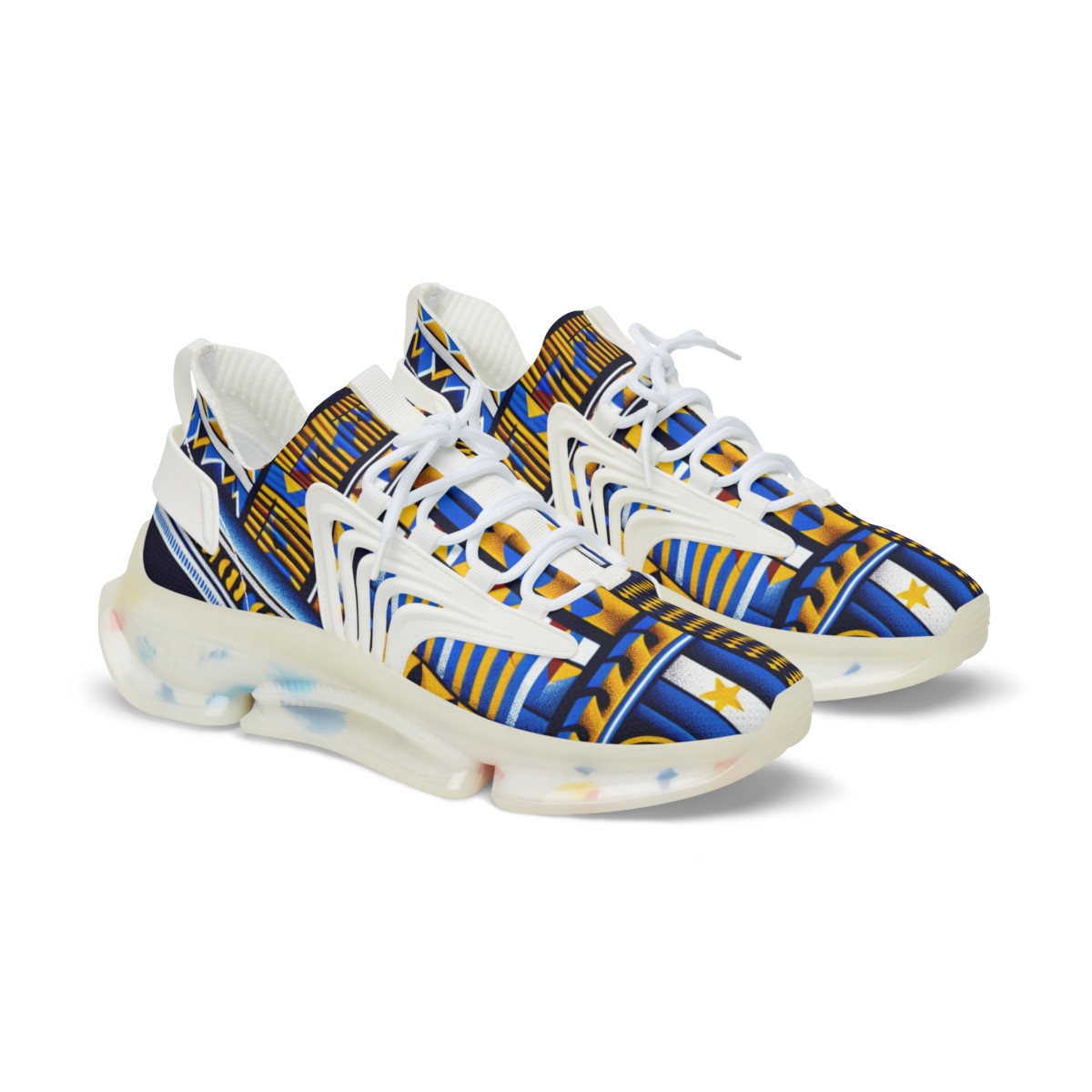 "KenteKicks: AfroFusion Trainers" - Men's Mesh Sneaker