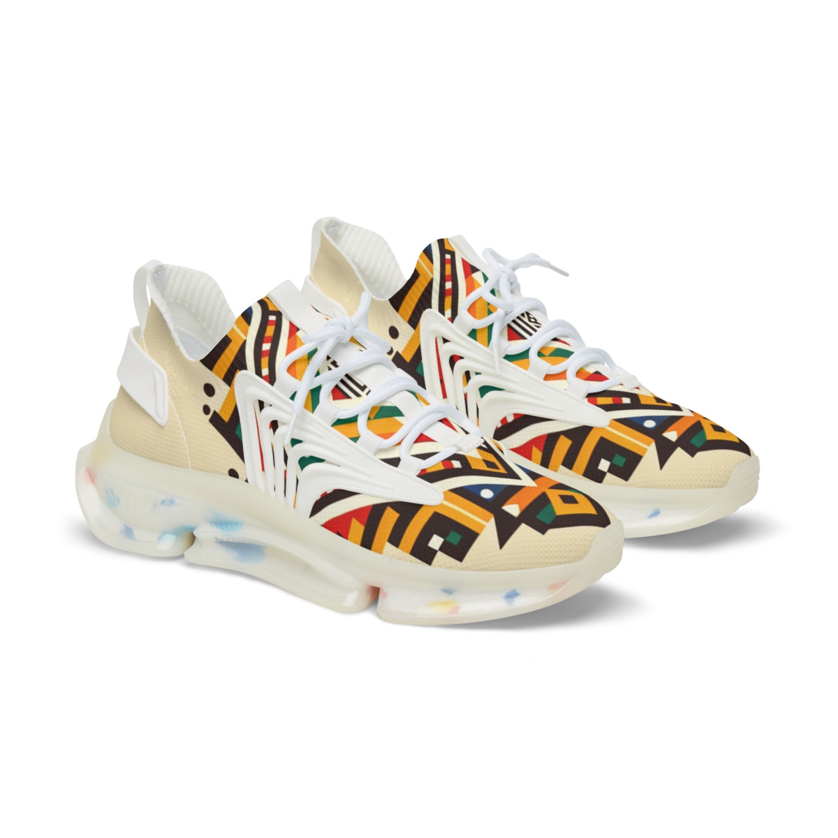 "HeritageStride: Kente Tapestry Sneakers" - Men's Mesh Sneaker