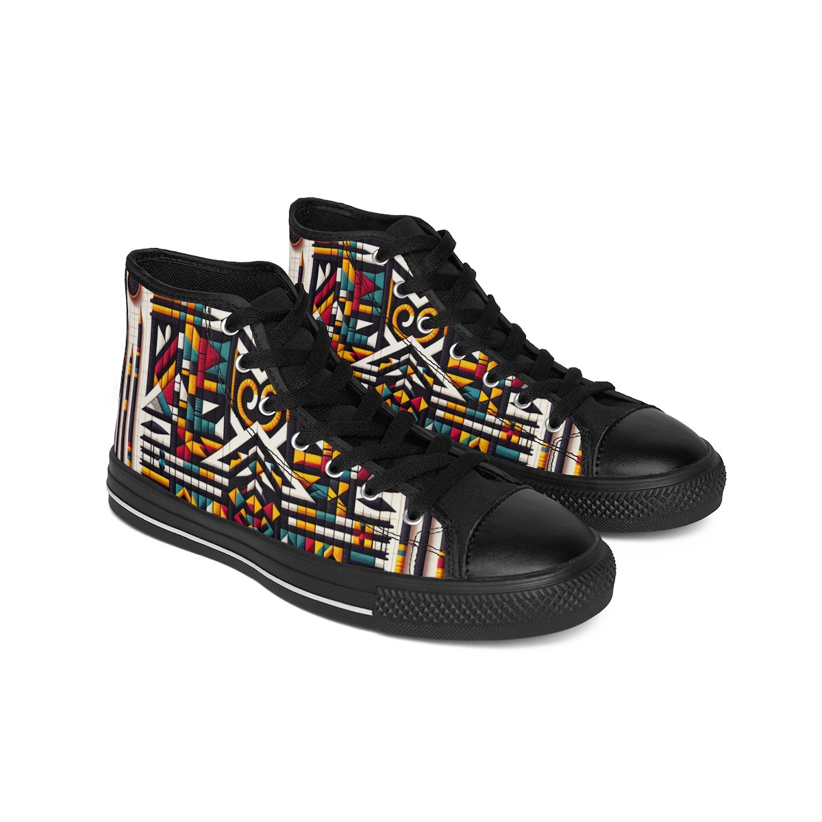 "AfroVibe Kente Kicks" - Men's Classic Sneakers