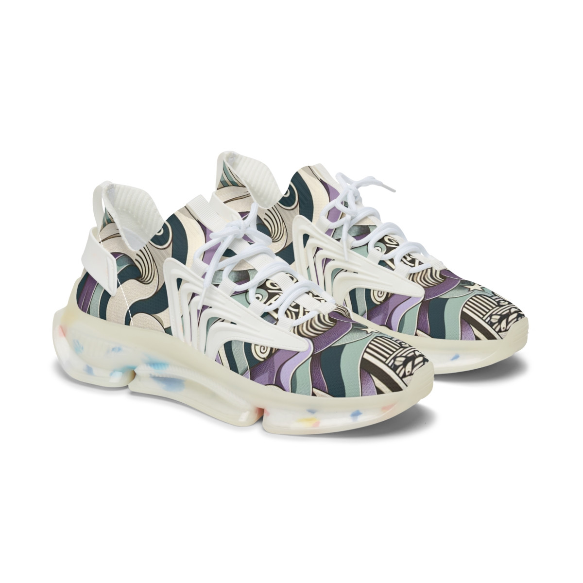 "AfroStride Kente Kicks" - Women's Mesh Sneaker