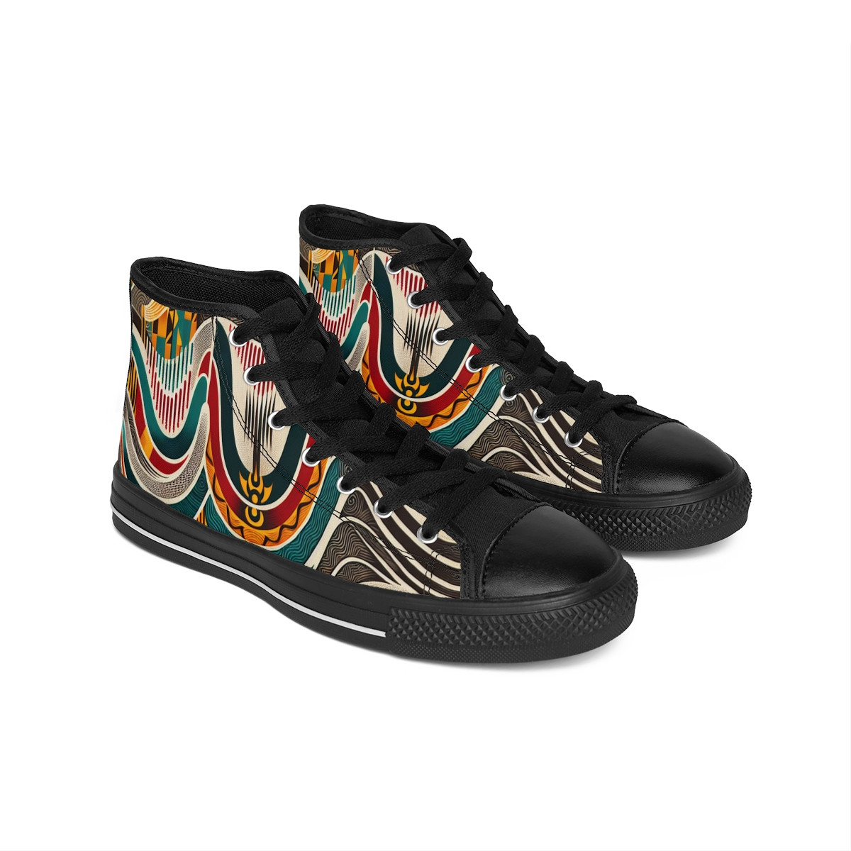 "AfroStride Kente Kicks" - Men's Classic Sneakers