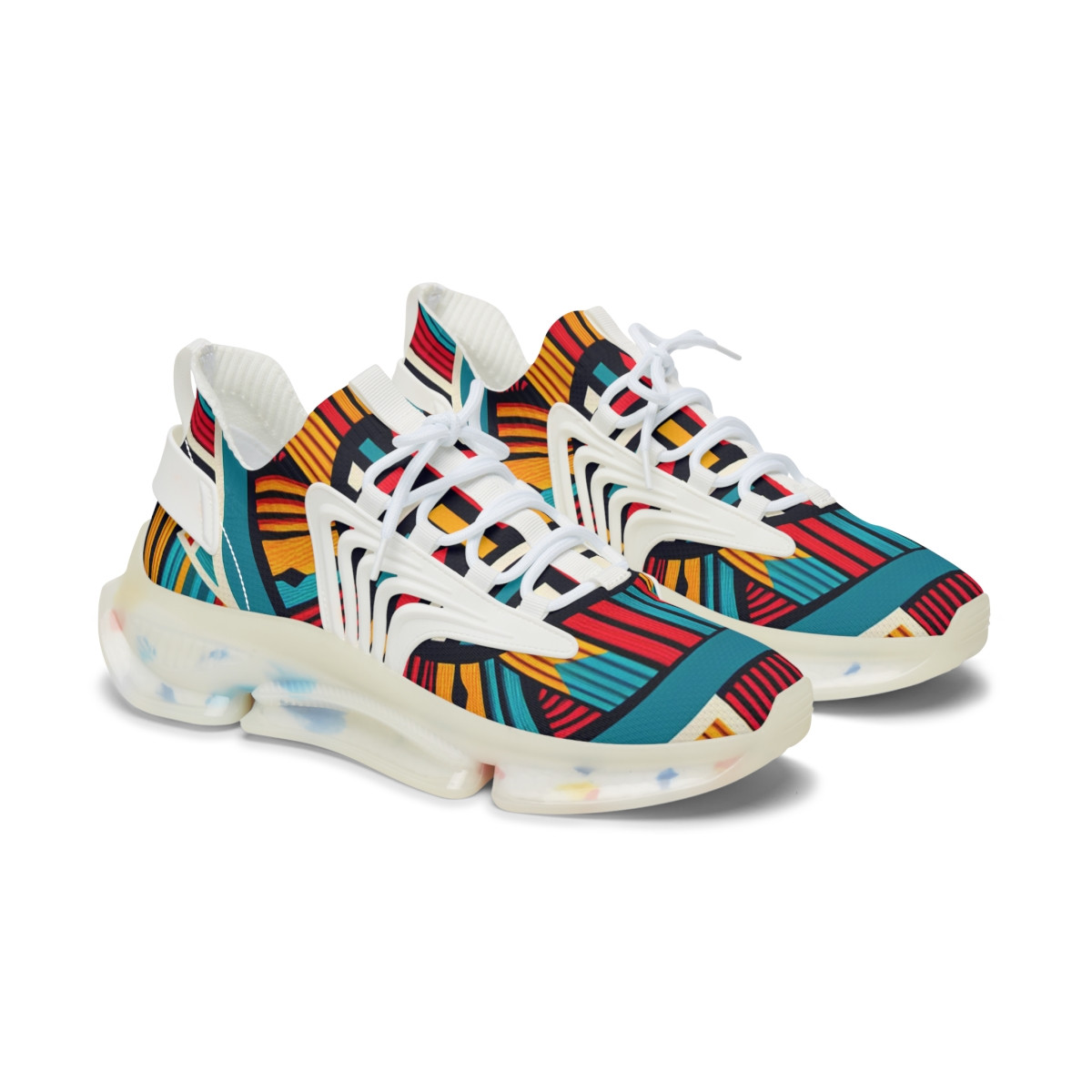 "African Rhythm Kente Kicks" - Women's Mesh Sneaker