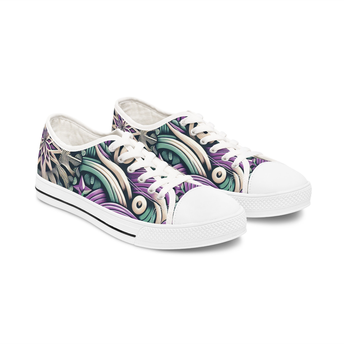 KenteKicks: AfroFusion Footwear - Women's Lowtop Sneakers