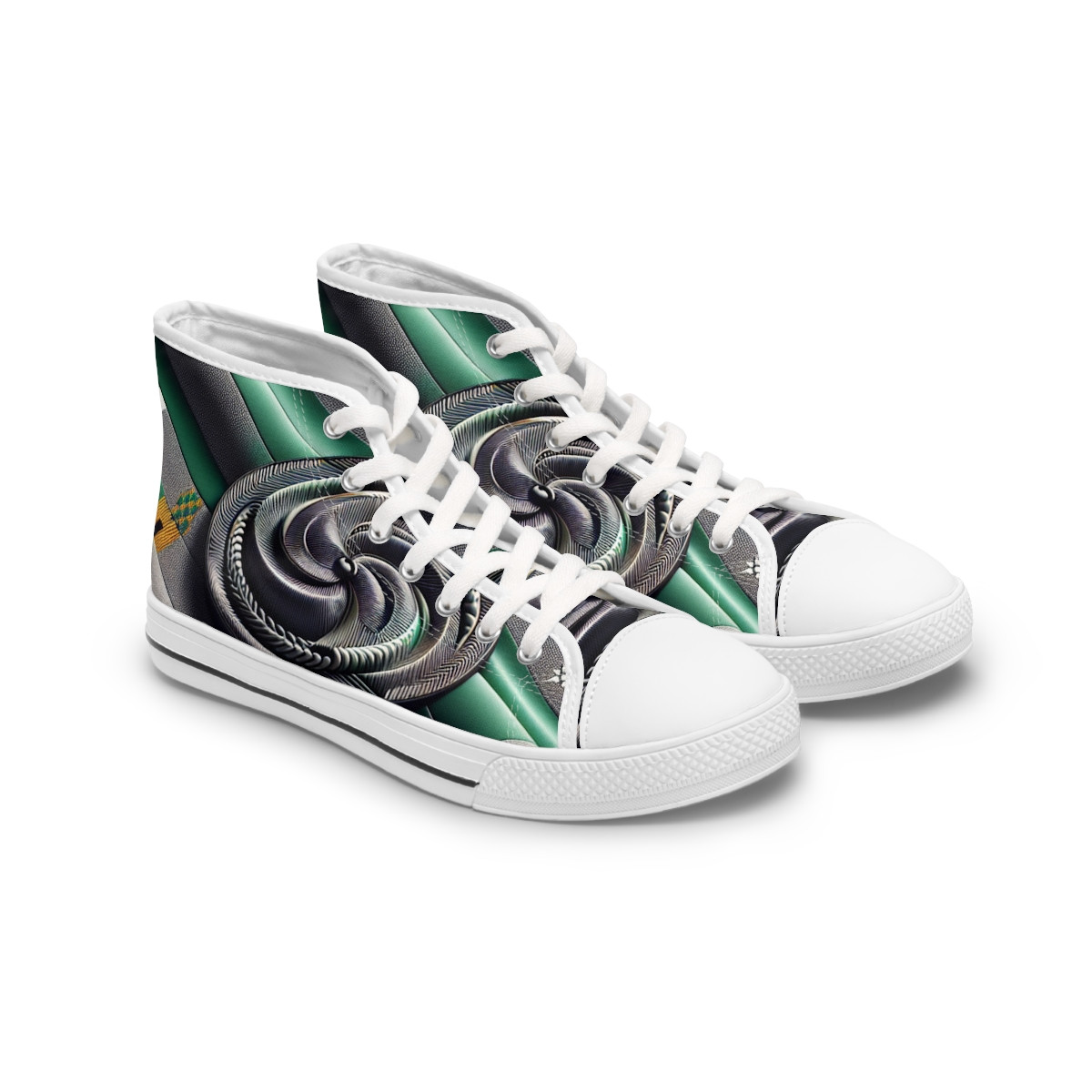 "AfroStride Kente Kicks" - Womn's High top Sneakers
