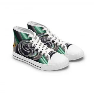 "AfroStride Kente Kicks" - Womn's High top Sneakers
