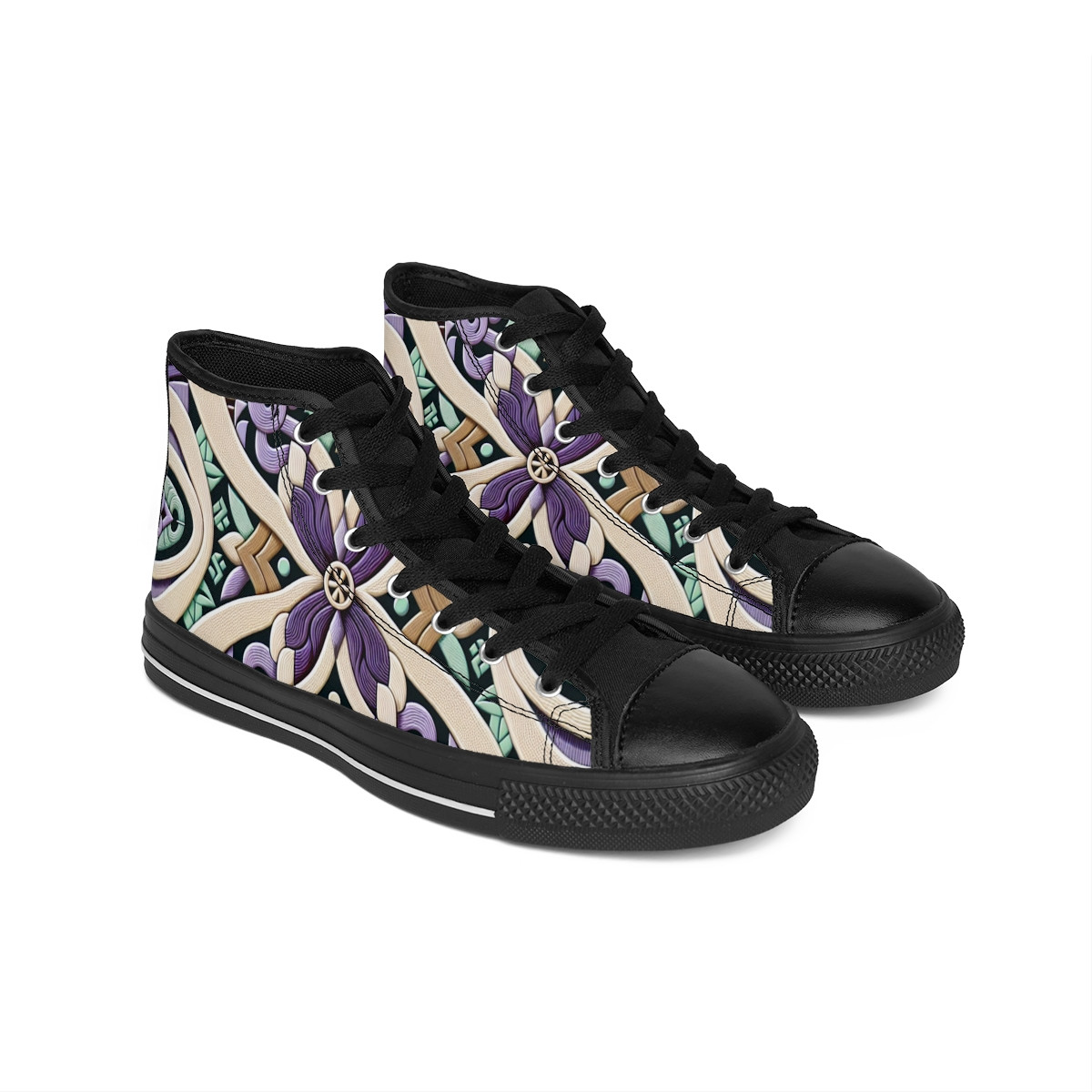"Heritage Stride Kente Kicks" - Women's Classic Sneakers