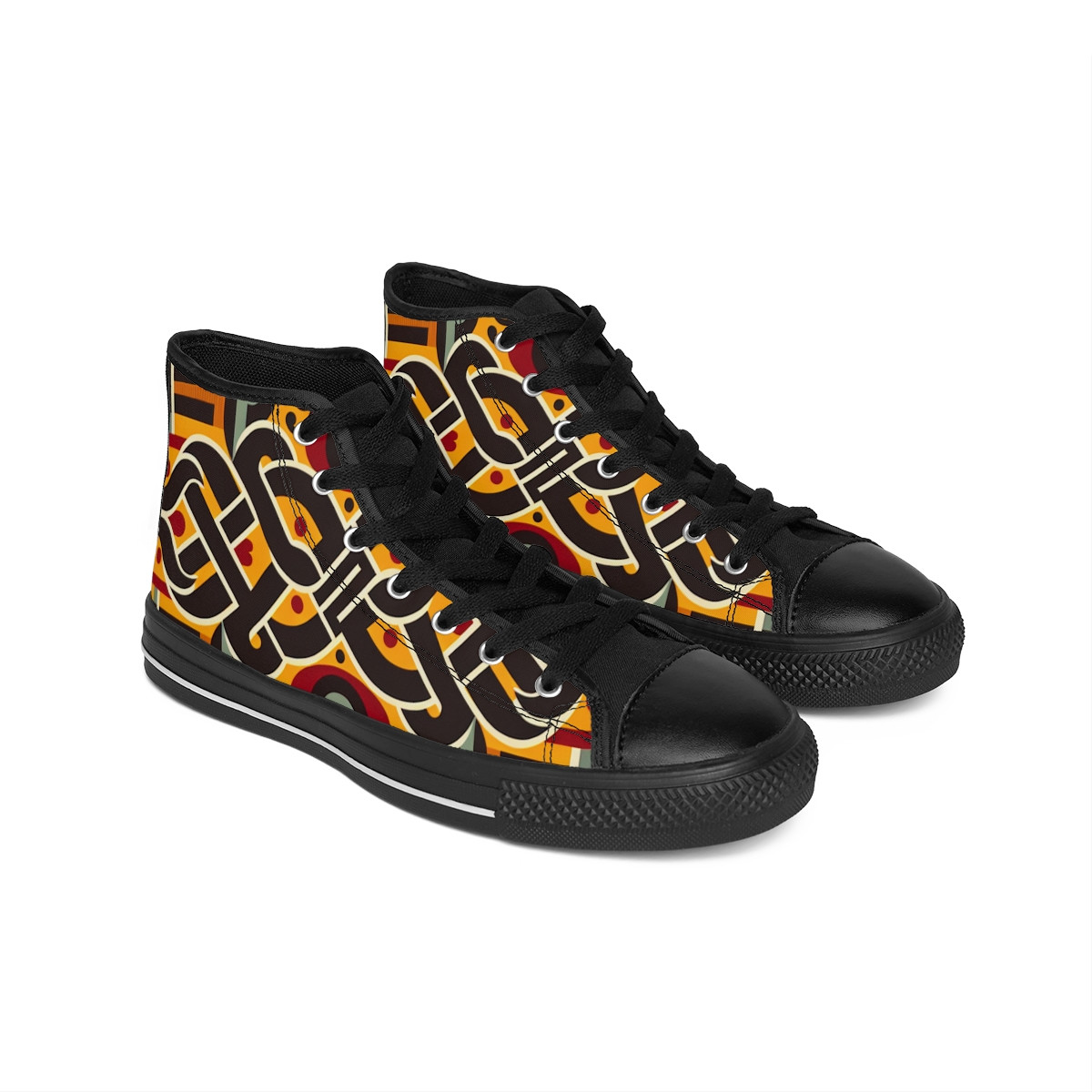 "AfroStride Kente Kicks" - Women's Classic Sneakers