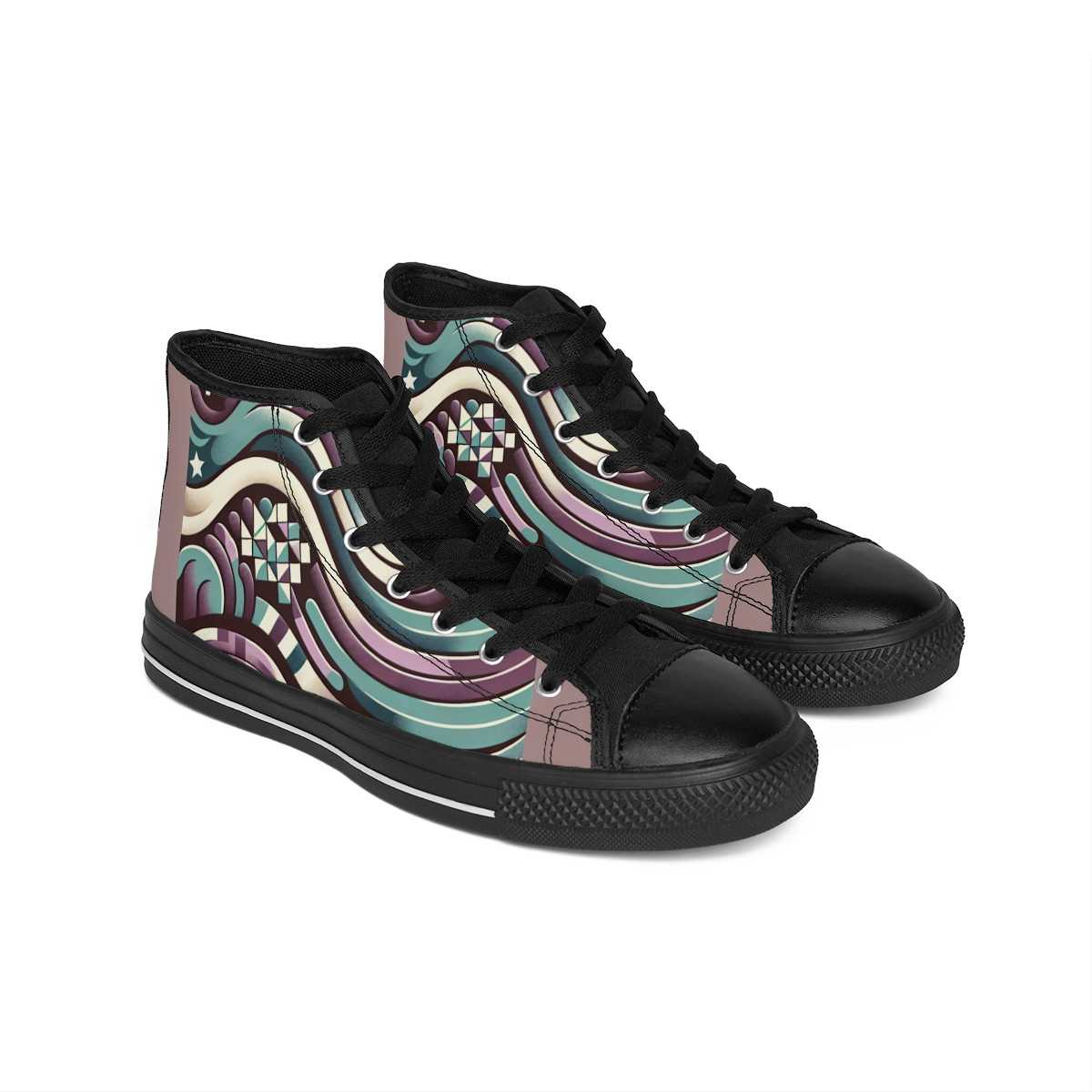 "AfroStride Kente Kicks" - Men's Classic Sneakers