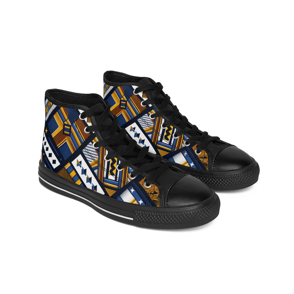 "AfroFusion Kicks: Kente Edition" - Men's Classic Sneakers