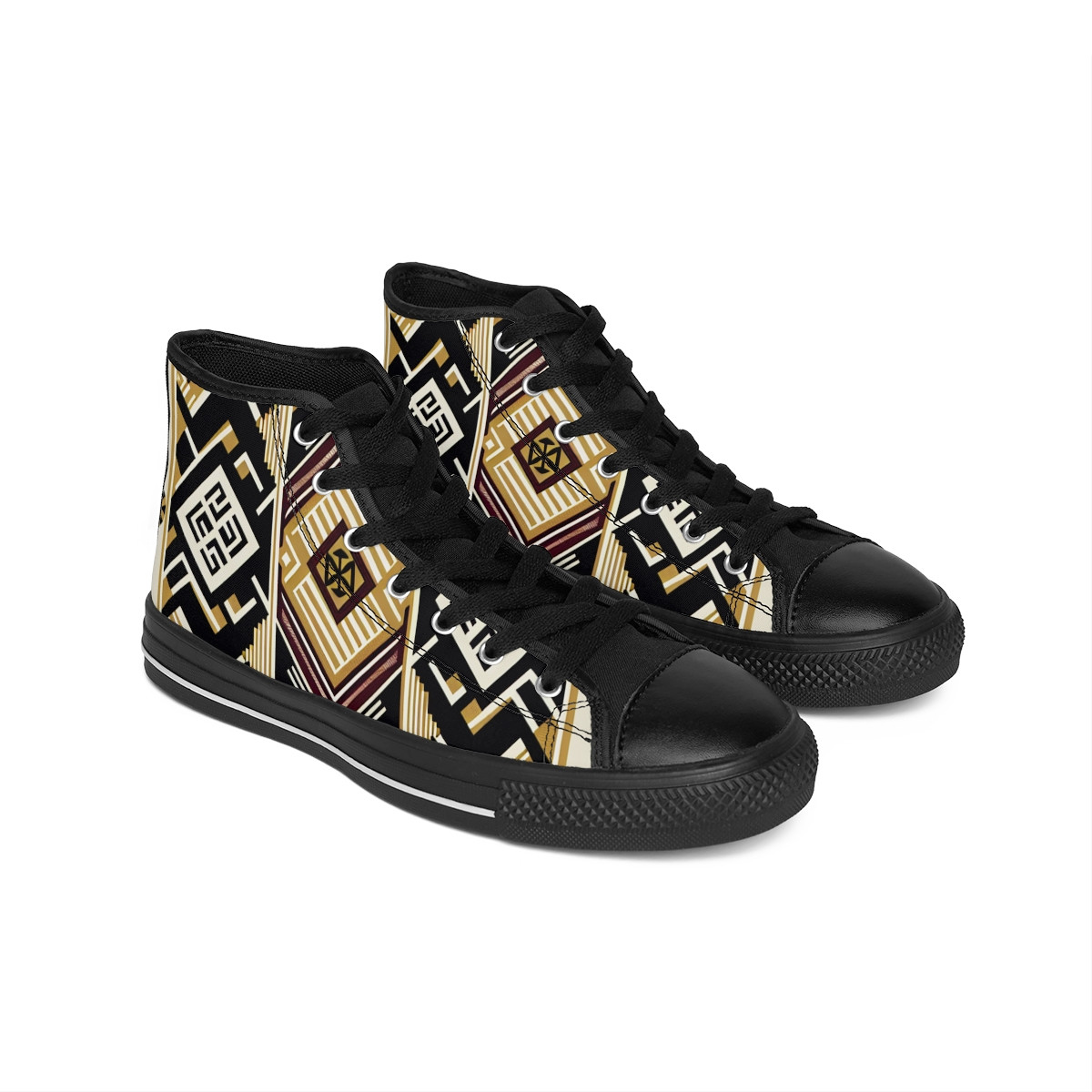 "AfroLuxe Kente Kicks" - Men's Classic Sneakers