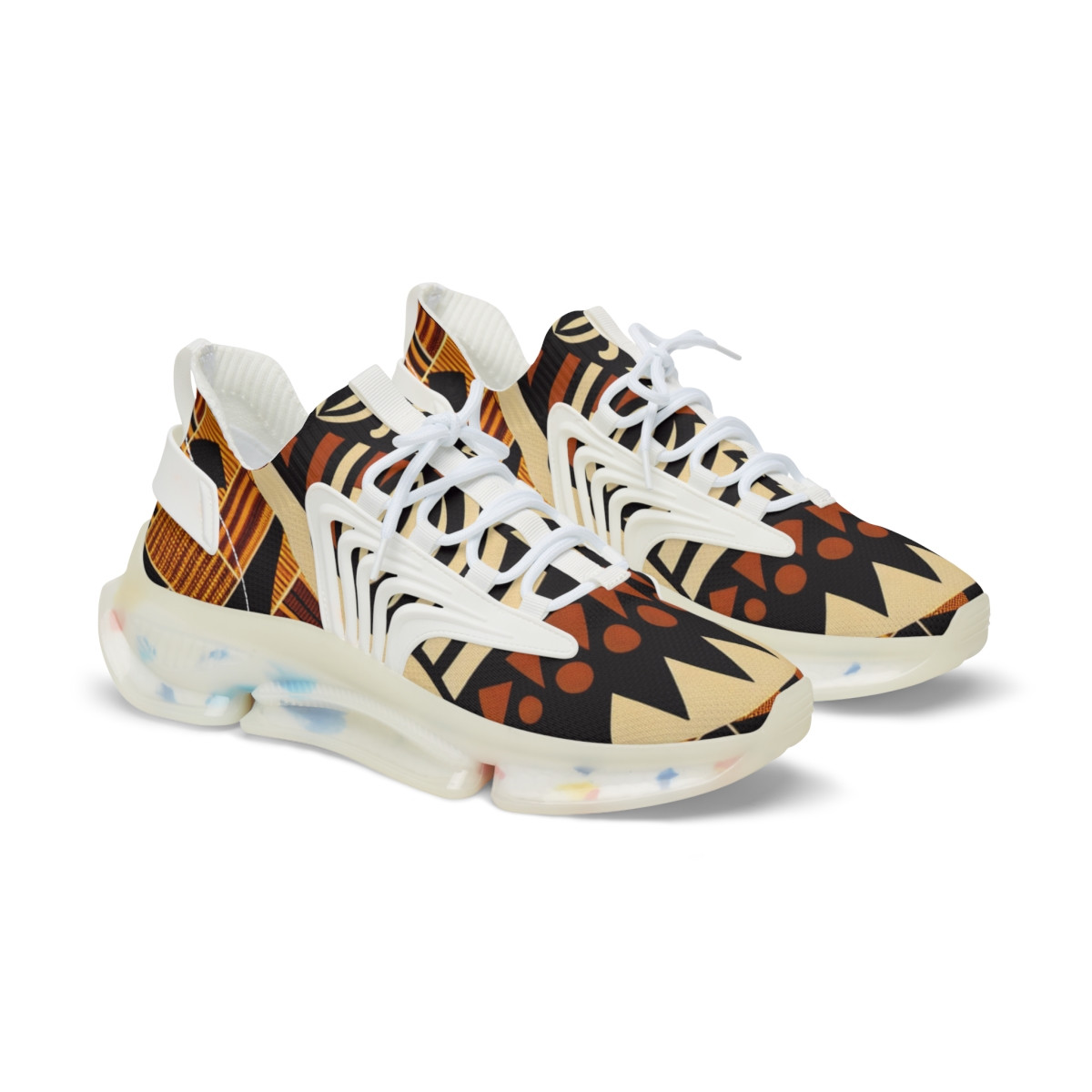 "AfroStride Kente Kicks" - Men's Mesh Sneaker