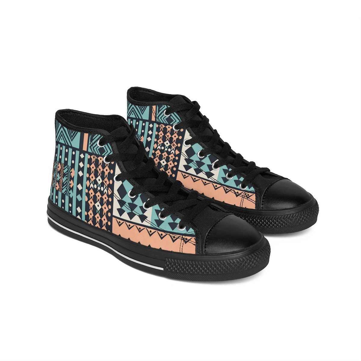 "AfroLuxe Kente Kicks" - Women's Classic Sneakers