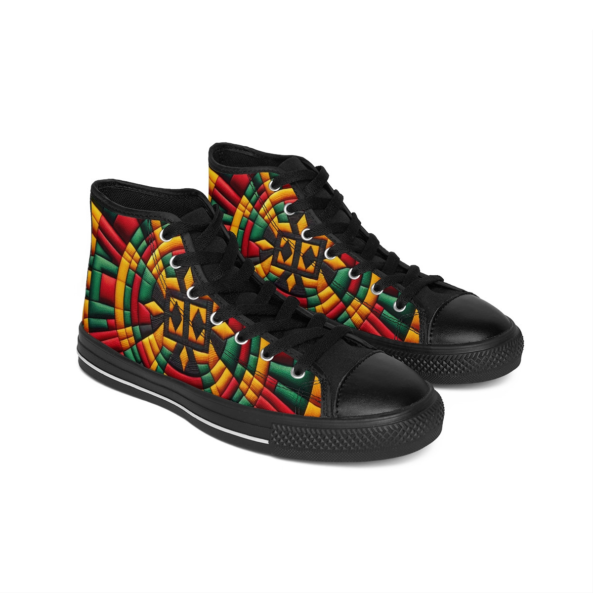 "AfroFusion Steps" - Women's Classic Sneakers