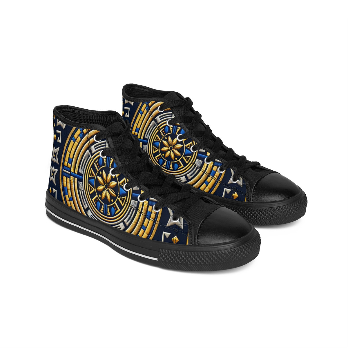 "Heritage Stride Kente Kicks" - Women's Classic Sneakers