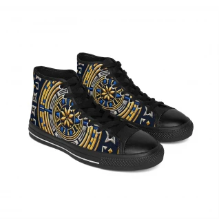 "Heritage Stride Kente Kicks" - Women's Classic Sneakers