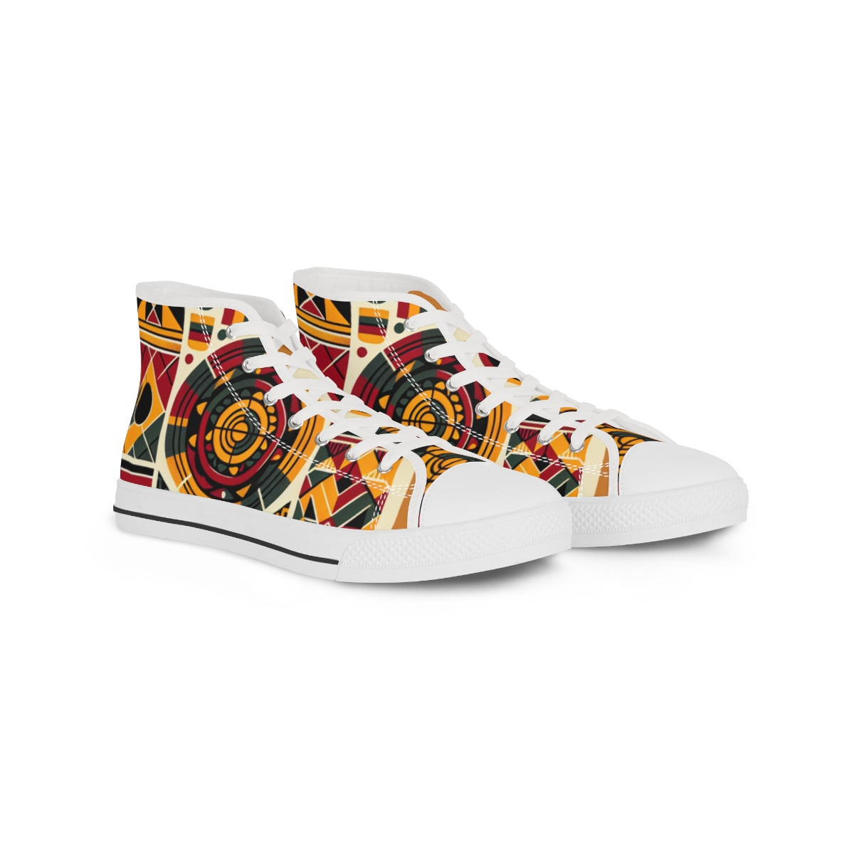 "AfroVerve Kente Kicks" - Men's High top Sneakers