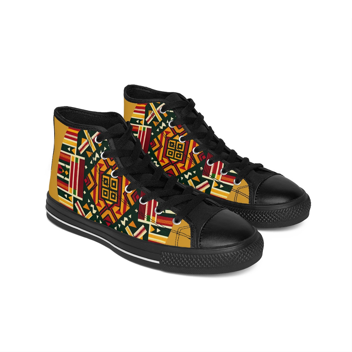 "AfroStride Kente Kicks" - Men's Classic Sneakers