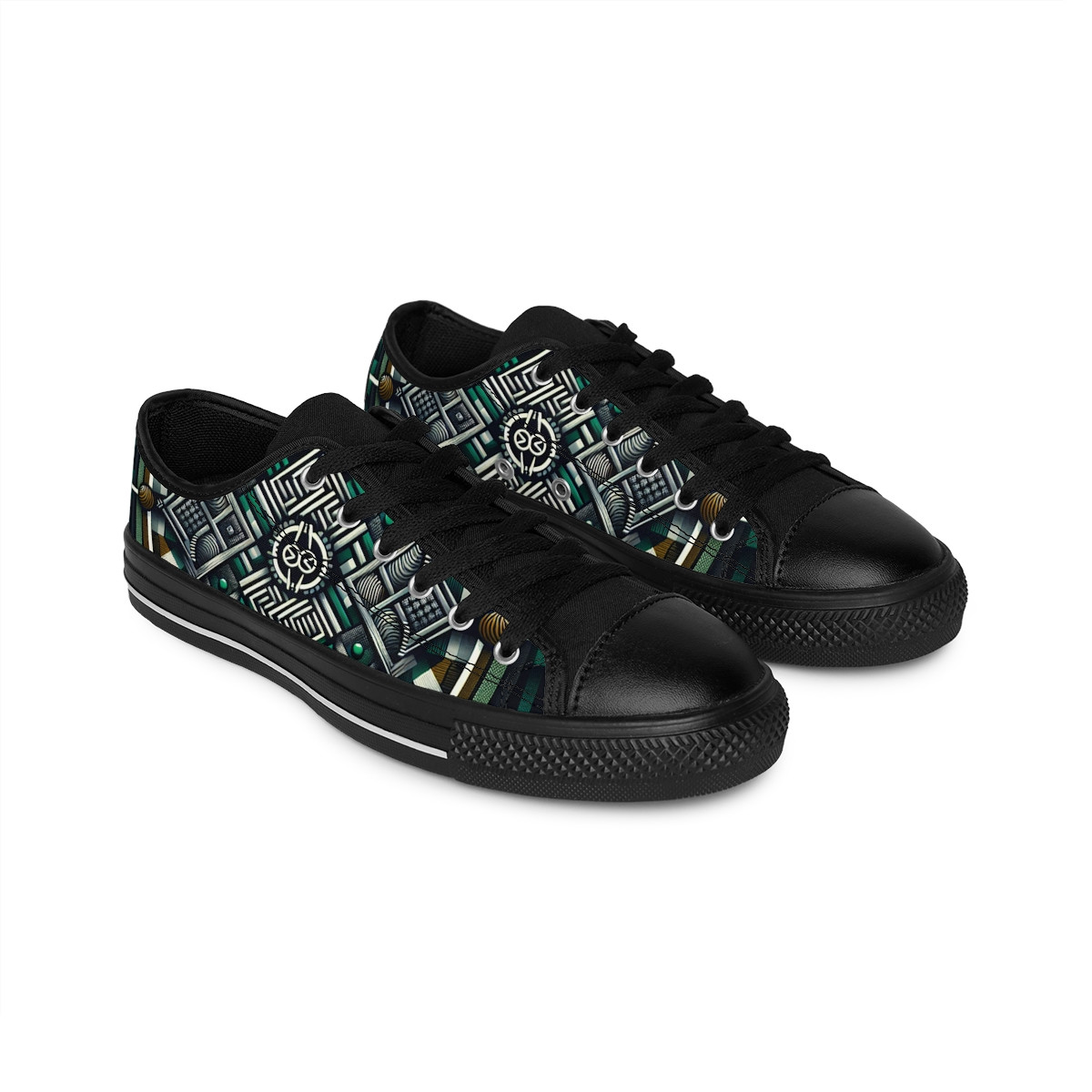 "AfroPulse Kente Kicks" - Women's Sneakers