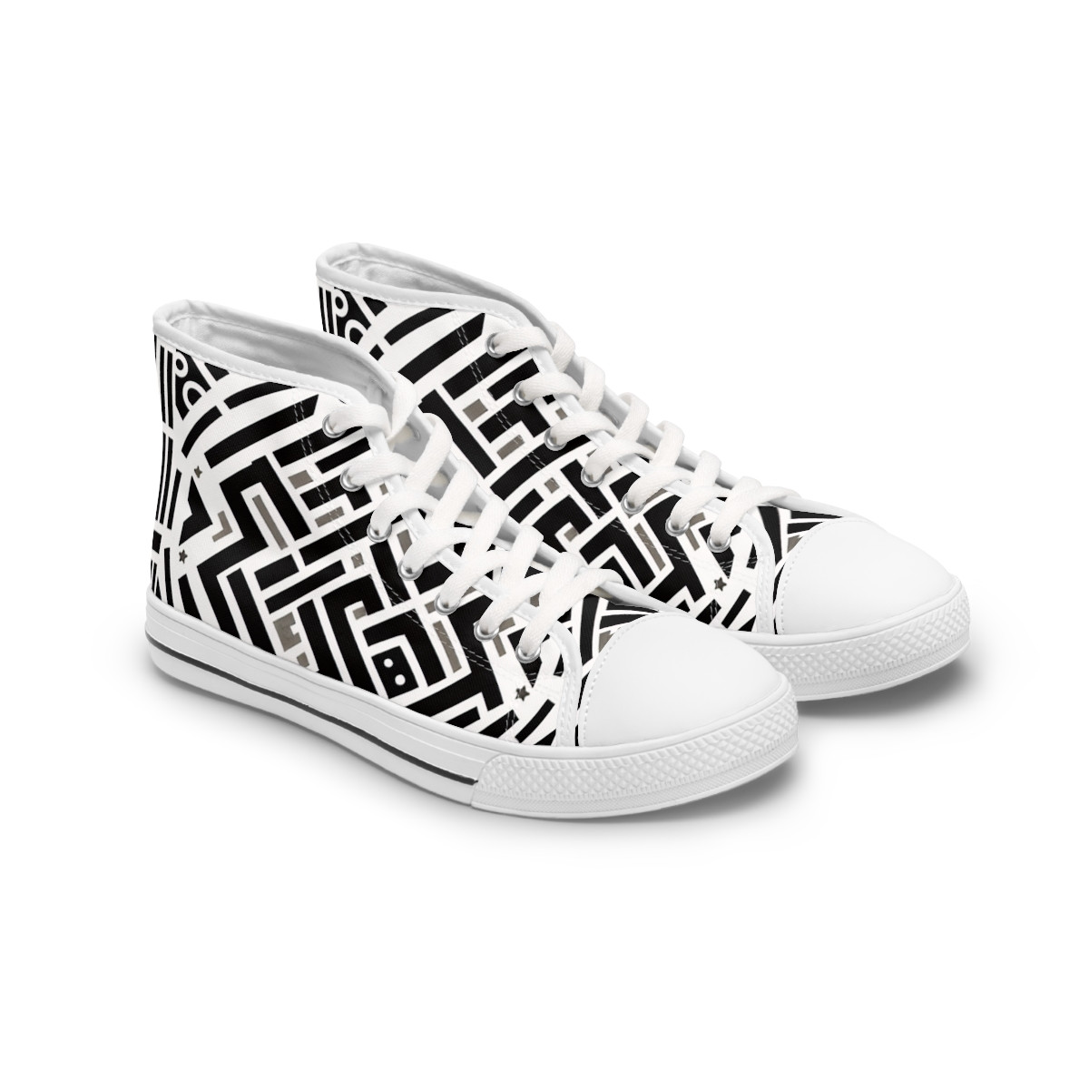 "AfroStride Kente Kicks" - Womn's High top Sneakers