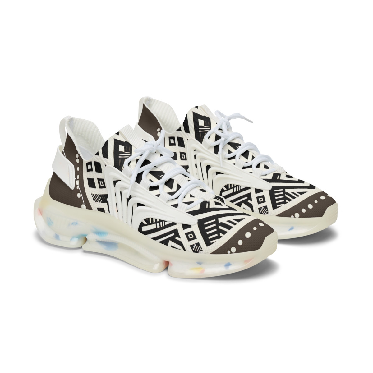 "AfroStride Kente Kicks" - Women's Mesh Sneaker