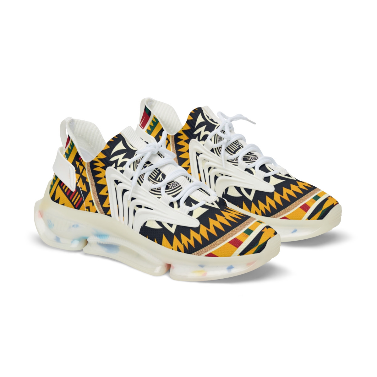 "AfroFusion Kente Kicks" - Men's Mesh Sneaker