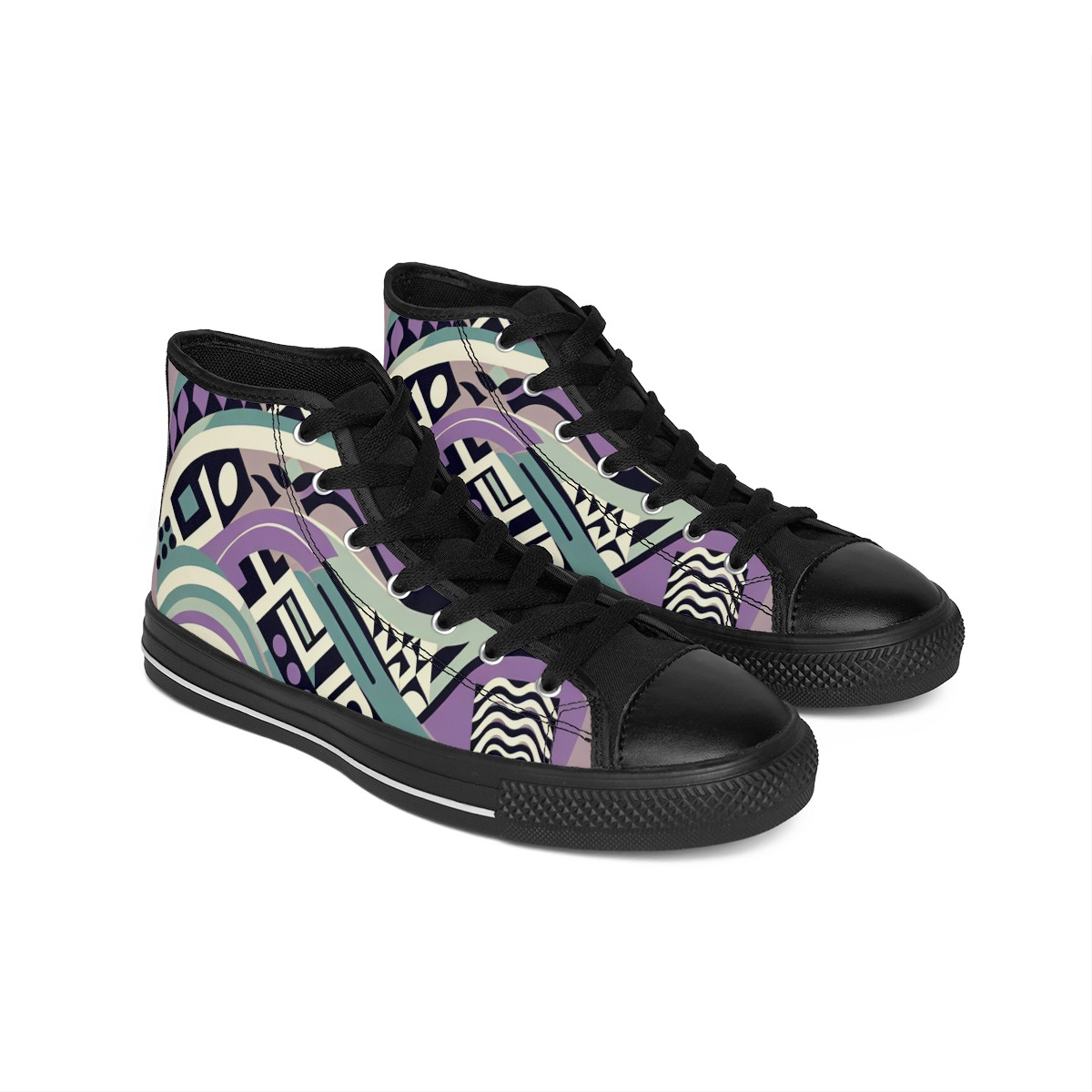 "AfroStride Kente Kicks" - Men's Classic Sneakers