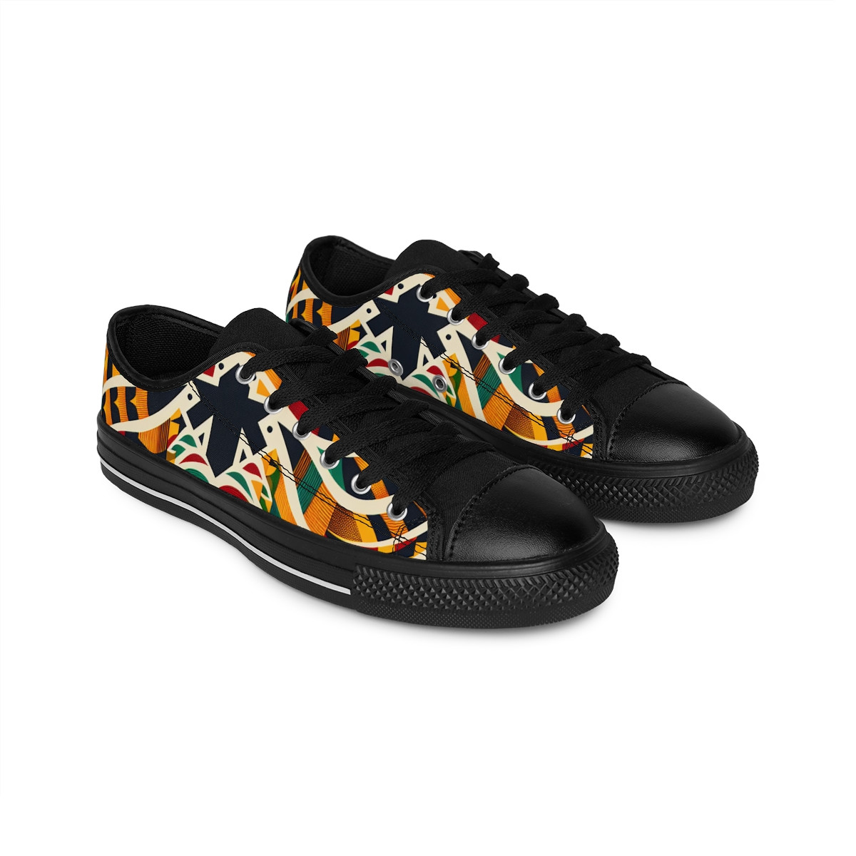 "AfroVibe Kente Kicks" - Men's Sneakers