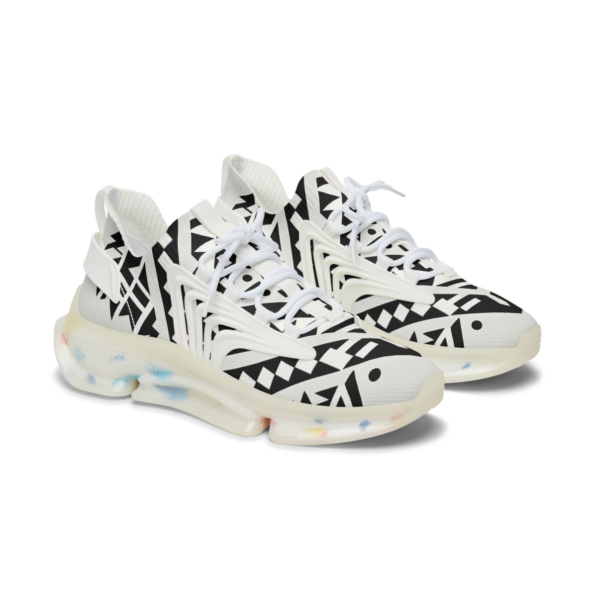 "AfroVibes Kente Kicks" - Women's Mesh Sneaker