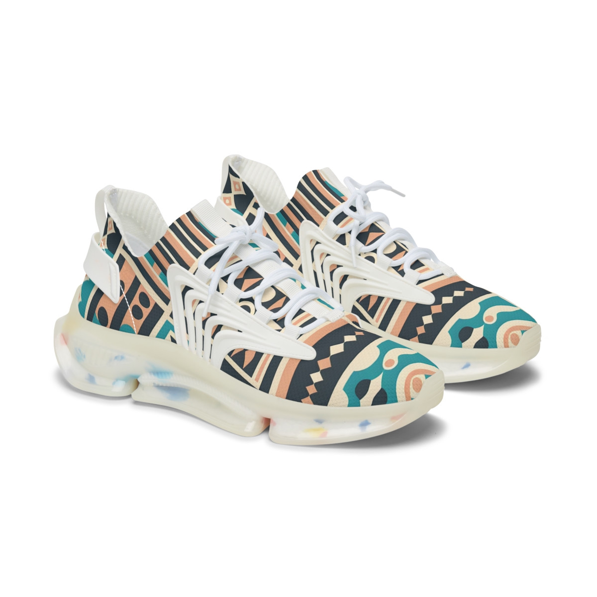 "Akwaaba Arete Kente Kicks" - Women's Mesh Sneaker