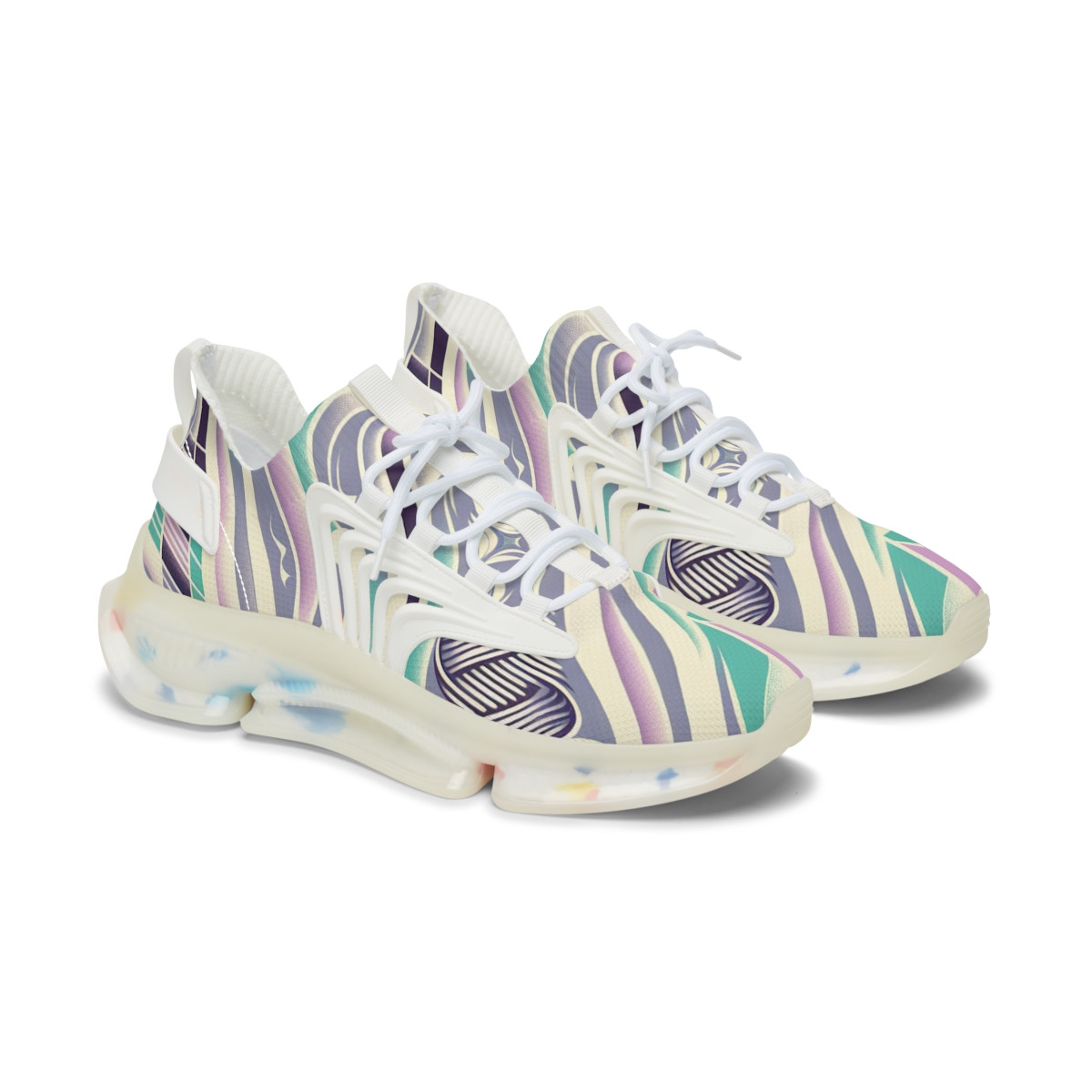 "African GlitzStride" - Women's Mesh Sneaker