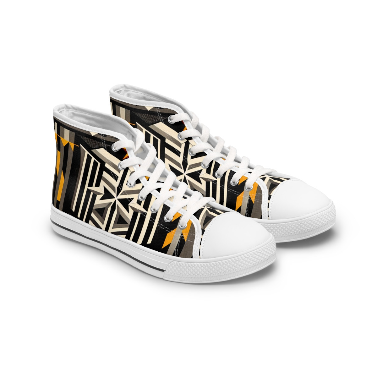 "Heritage Stride Kente Kicks" - Womn's High top Sneakers