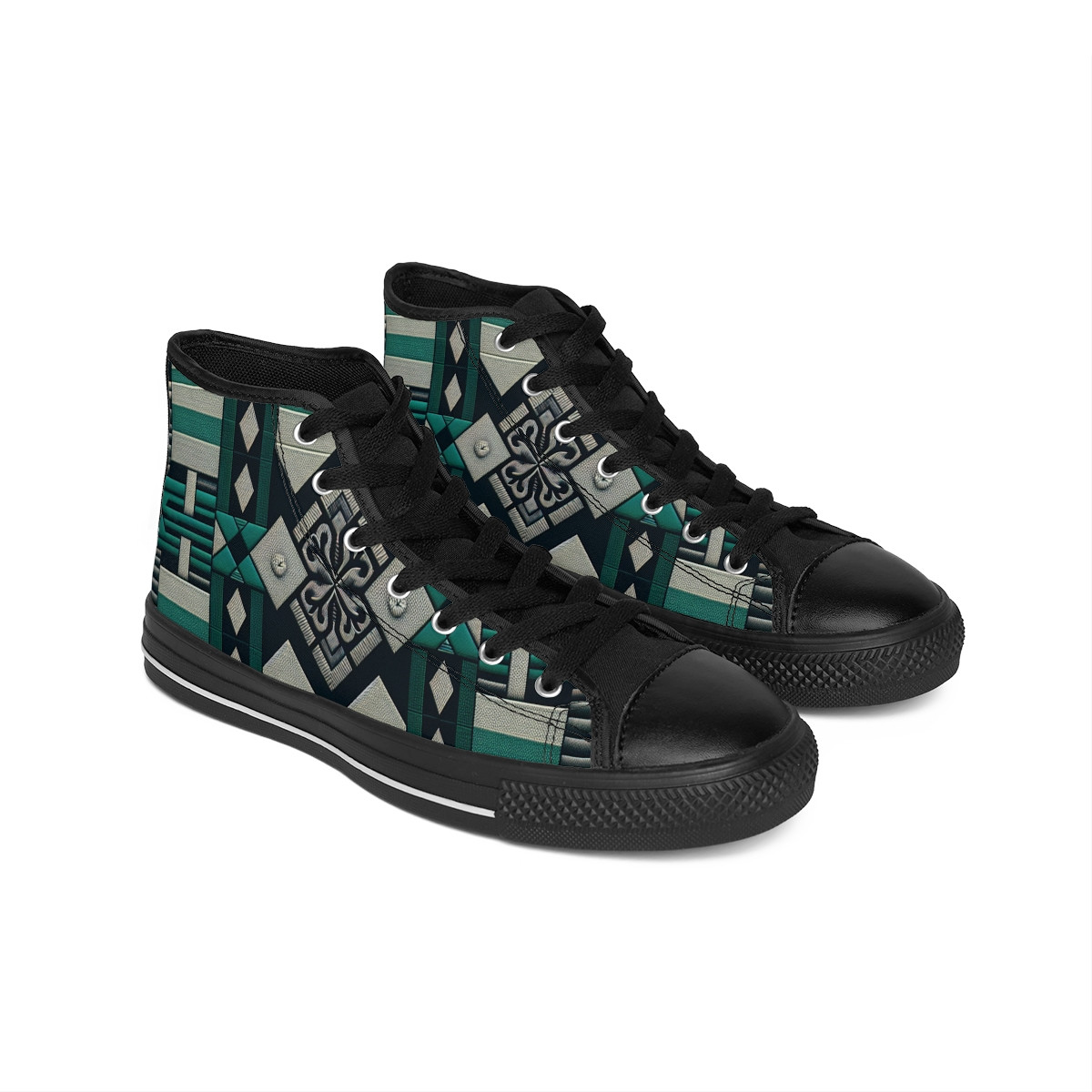"AfroStride Kente Kicks" - Women's Classic Sneakers
