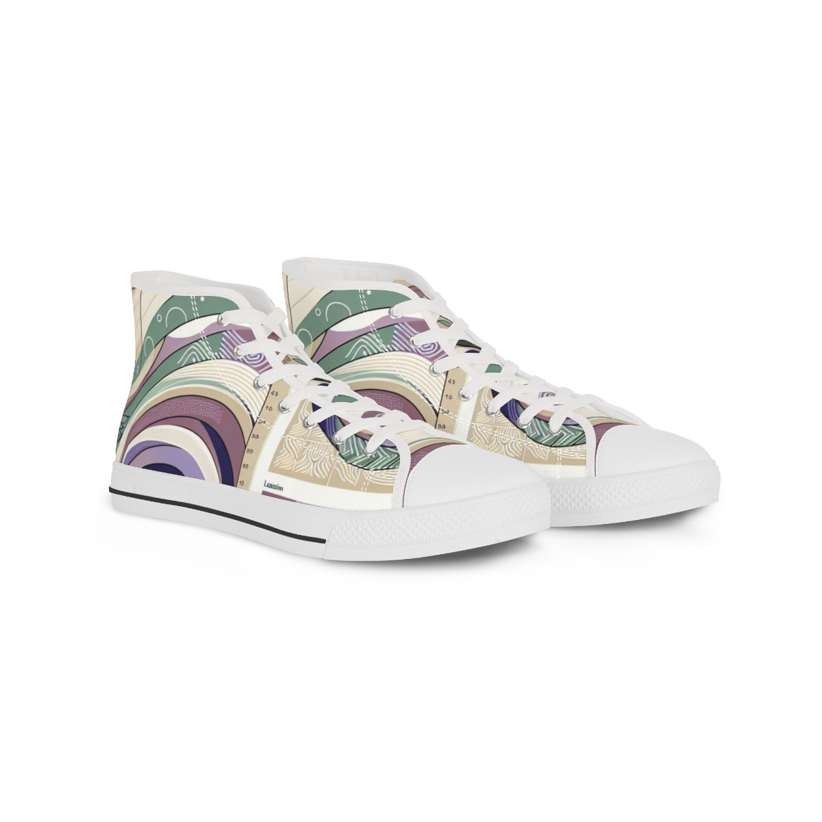 "AfroStride: Kente Kicks" - Men's High top Sneakers