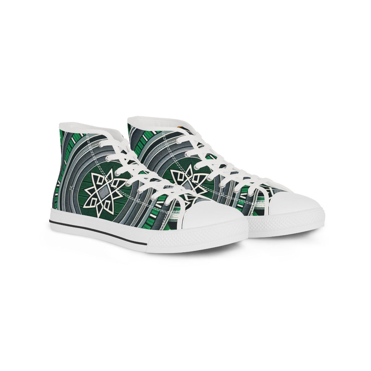 "AfroRhythm Kente Kicks" - Men's High top Sneakers
