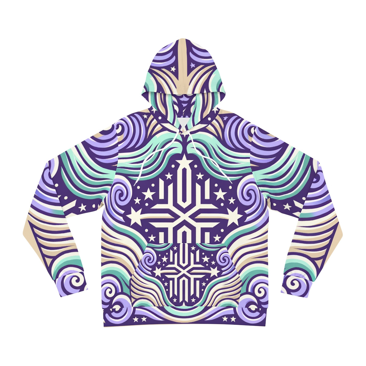 "Kente Kaleidoscope Unisex Fusion Hoodie"
