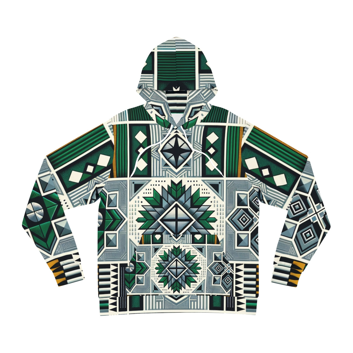 "Kente Kaleidoscope Unisex Fusion Hoodie"