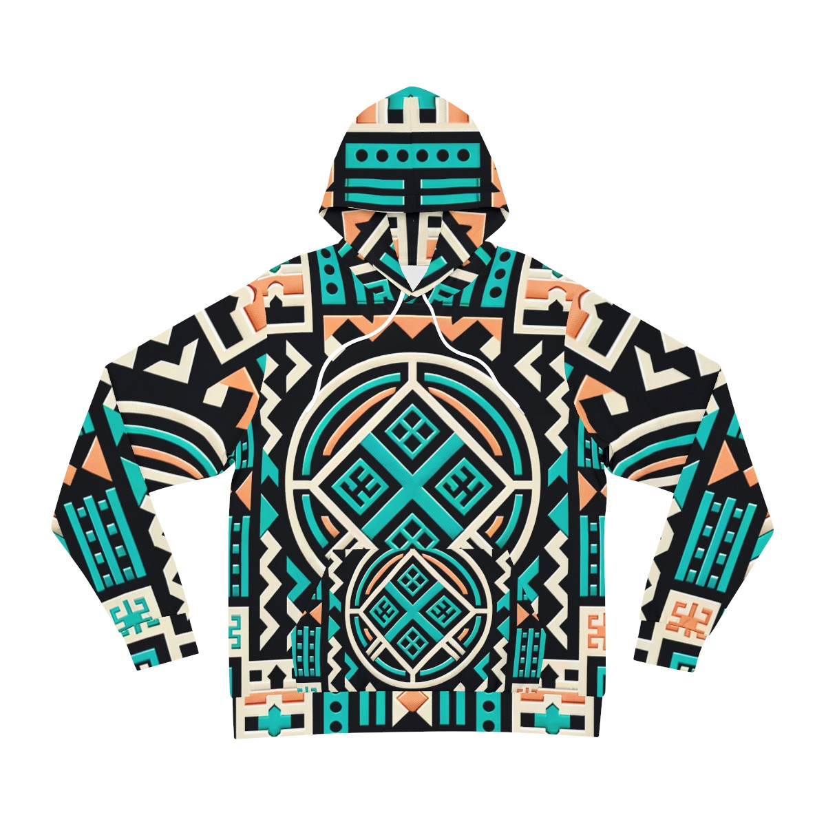 "AfroGlam Kente Fusion Unisex Hoodie"