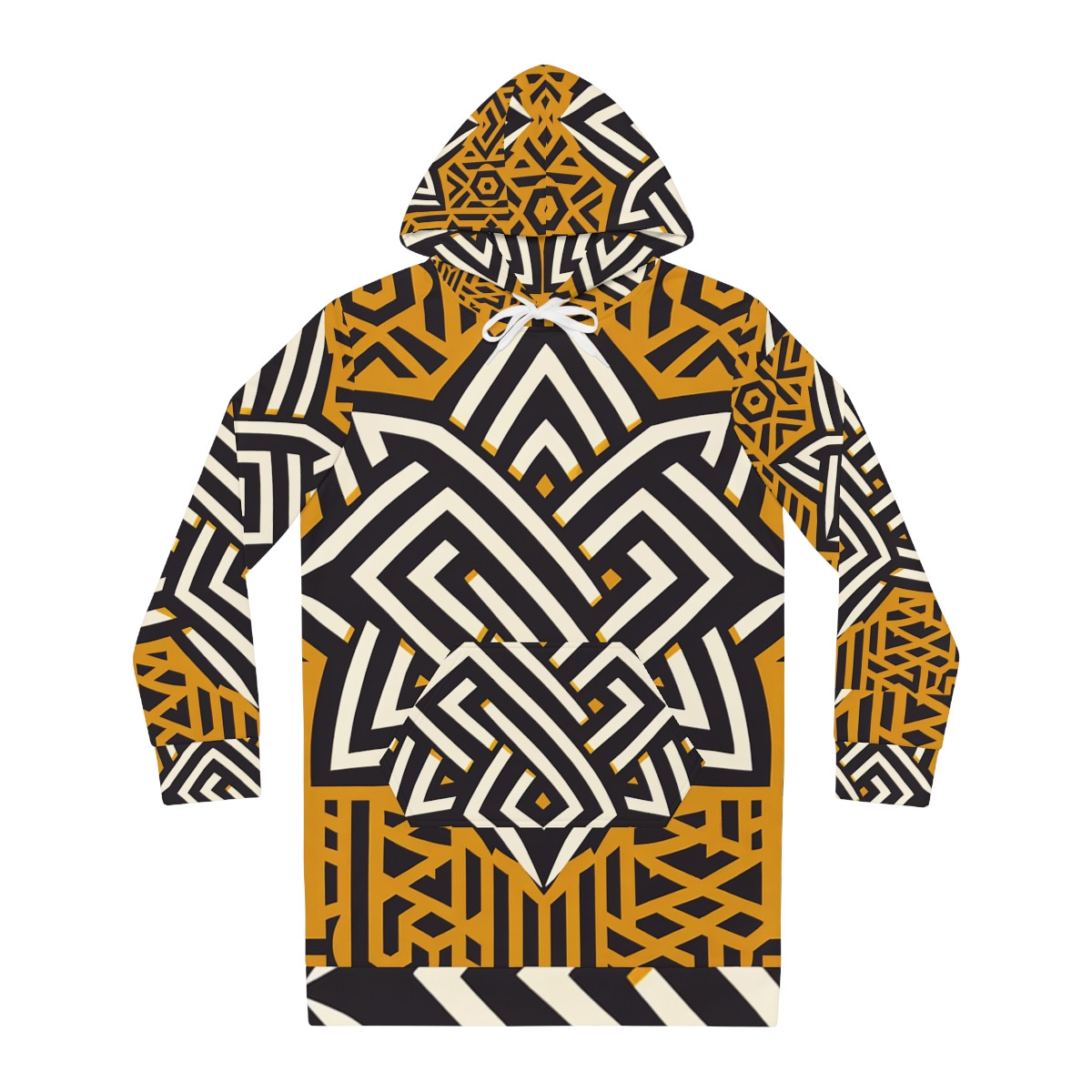 "Kente Kaleidoscope Women's Hoodie Dress"