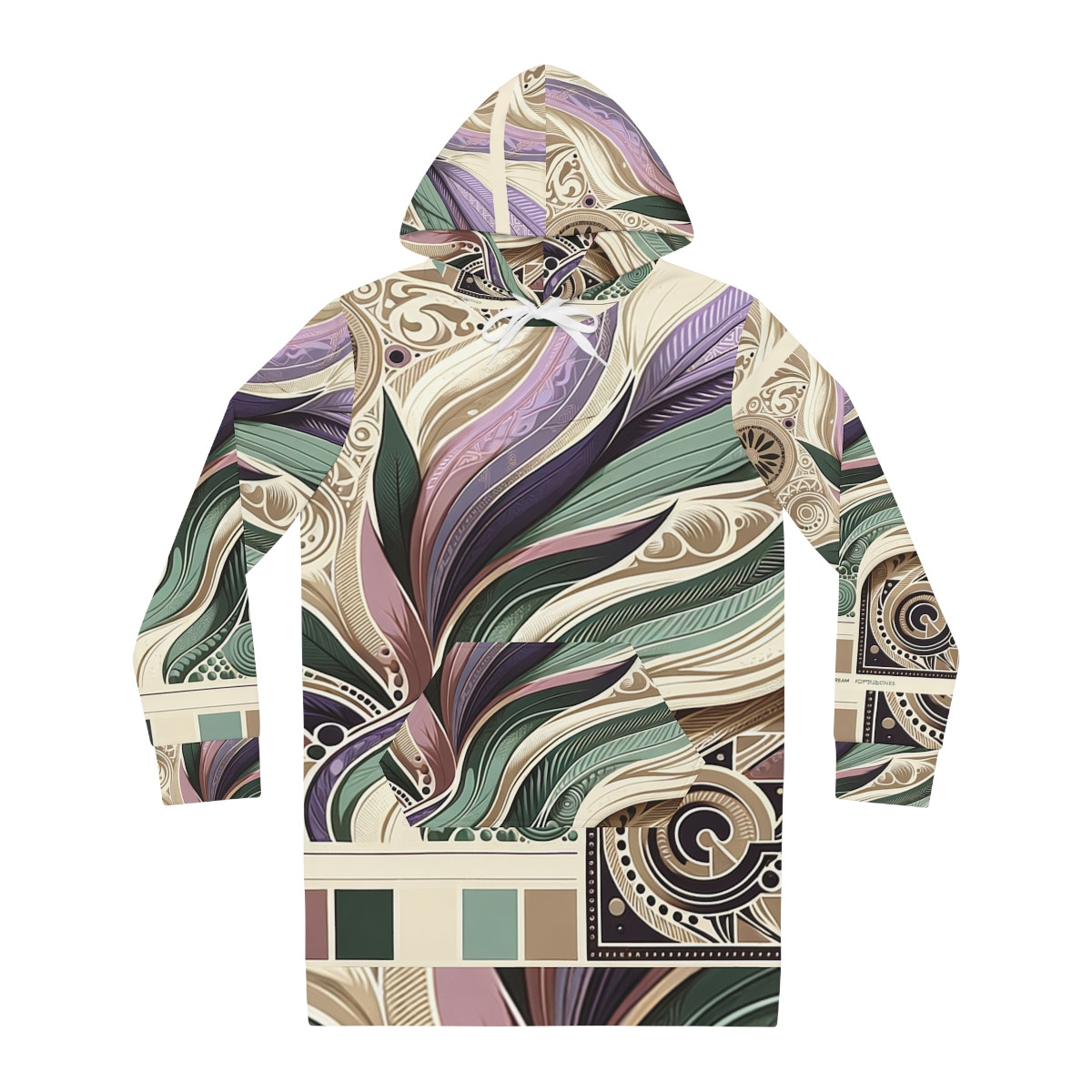 "African Harmony Kente Ensemble Hoodie Dress"