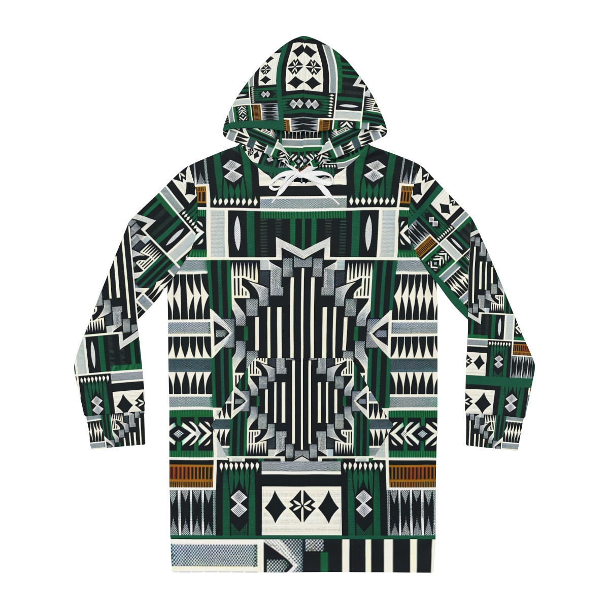 "Heritage Fusion Kente Hoodie Dress"