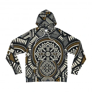 "AfroFusion Kente Kaleidoscope Unisex Hoodie"
