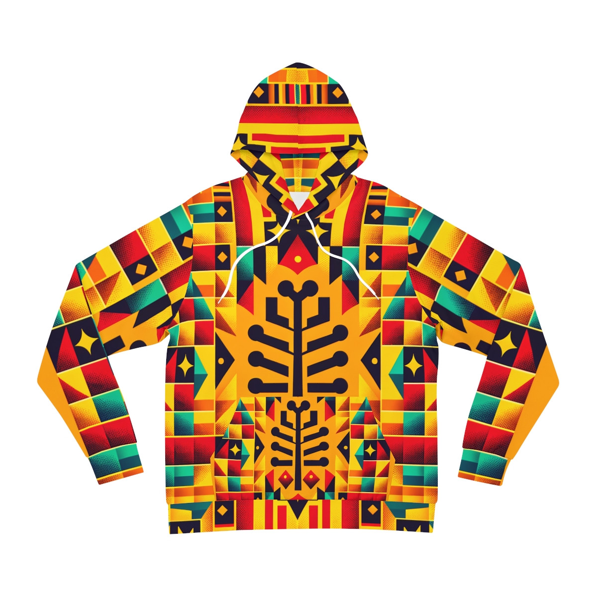 "Heritage Harmony Unisex Kente Hoodie"