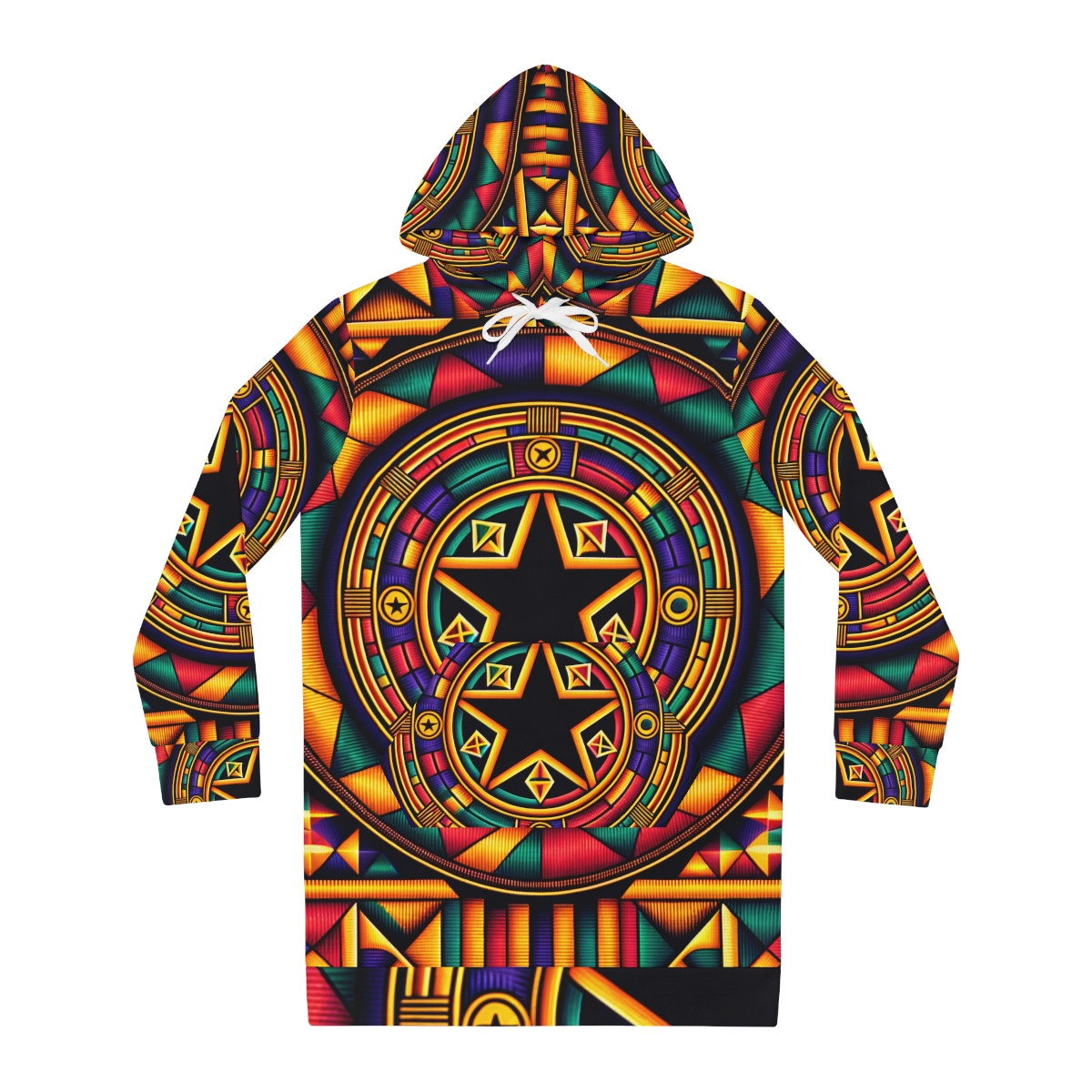 "Kente Majesty Hoodie Dress"