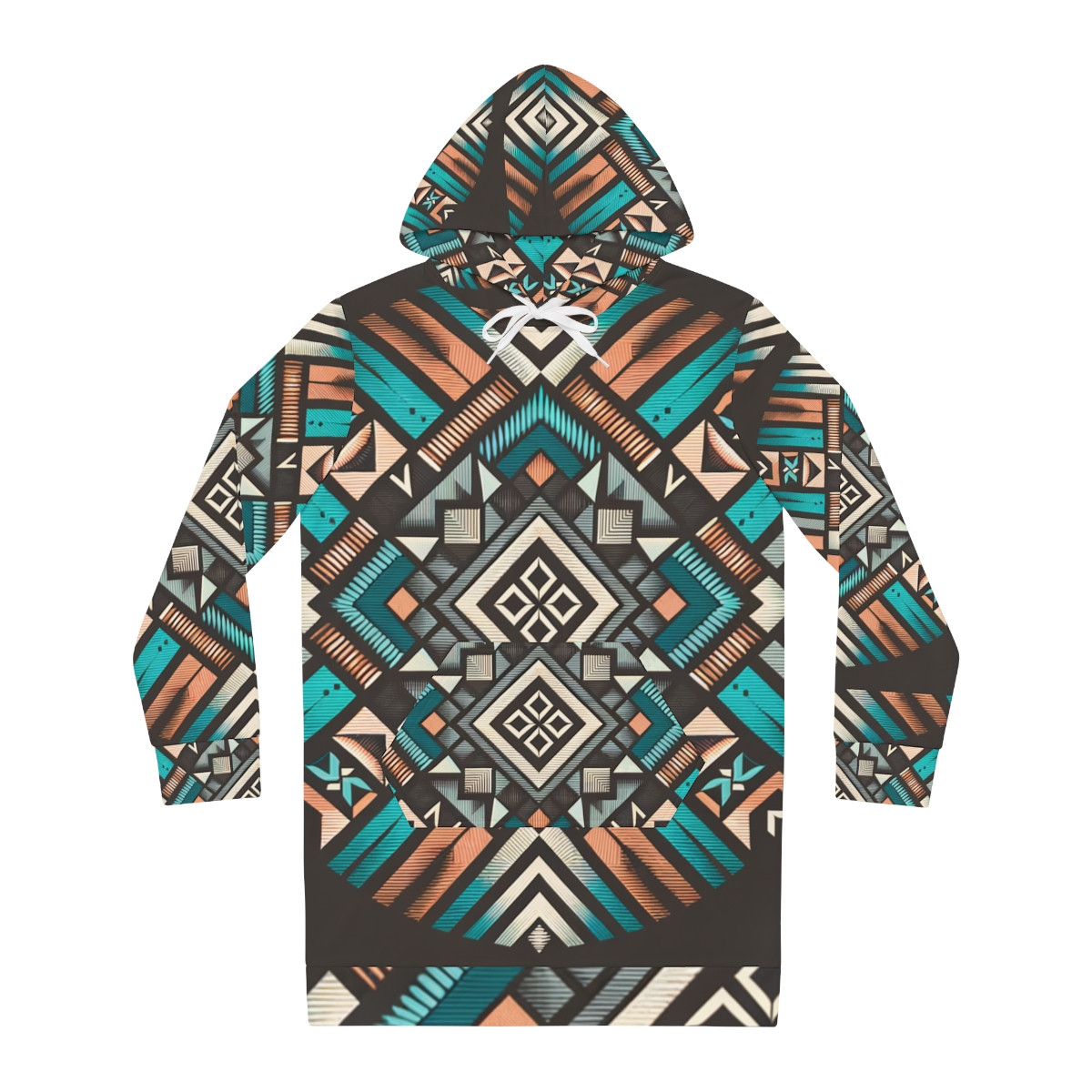 "Kente Splendor: Women's Hoodie Dress"