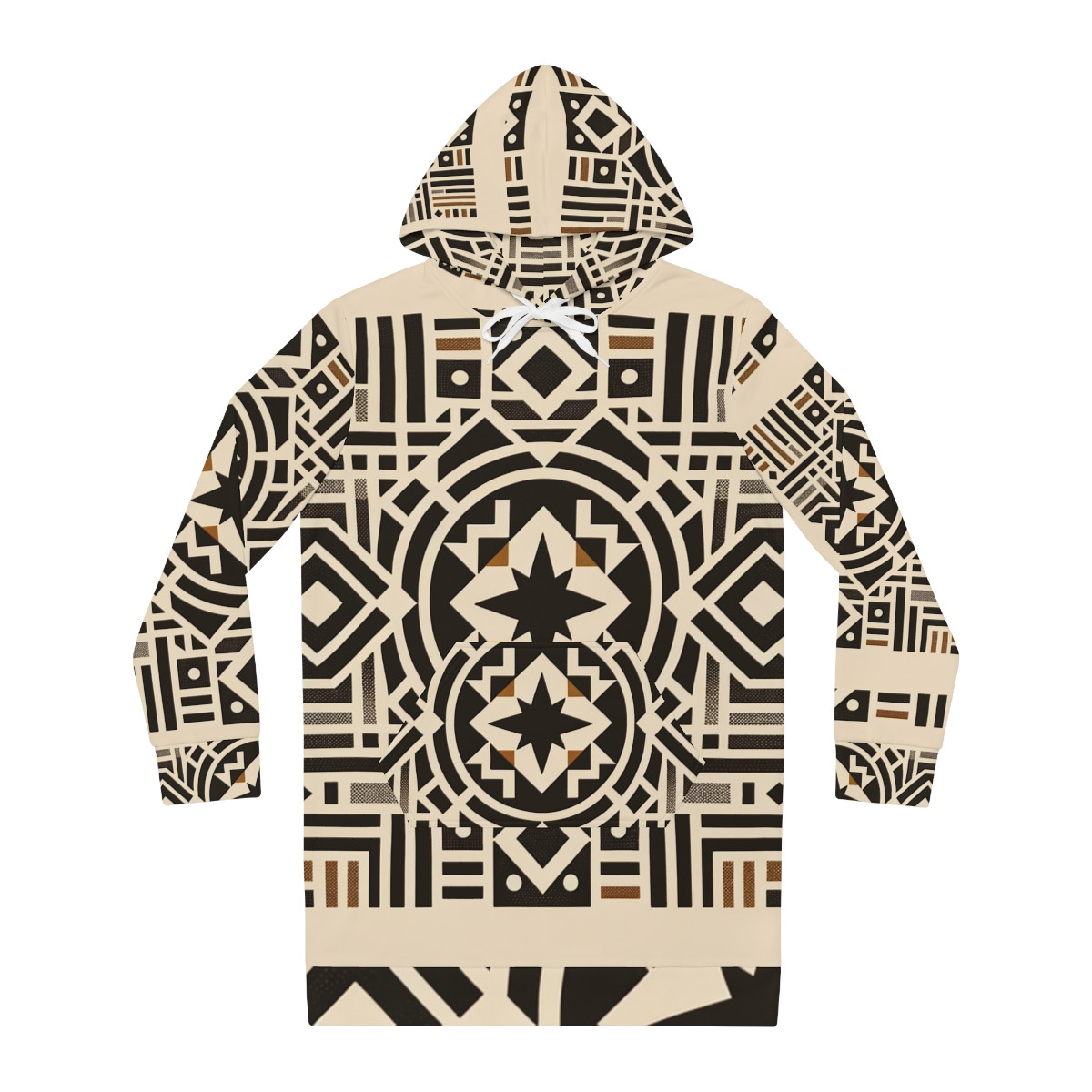 "AfroDazzle Kente Splash Women's Hoodie Dress"