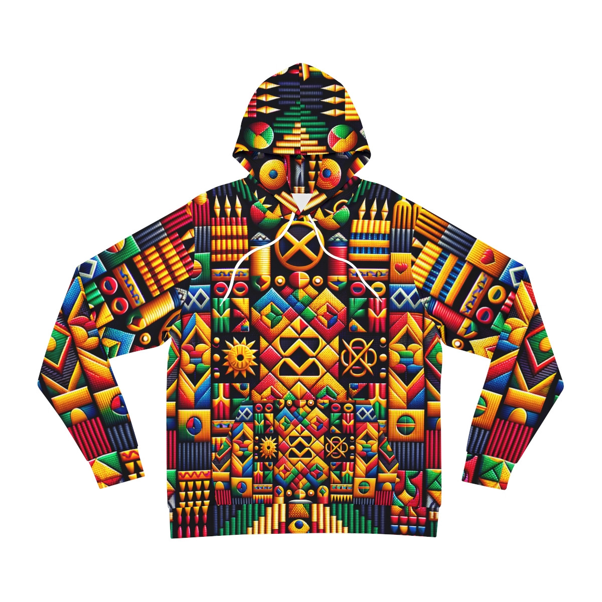 Kente Kaleidoscope Unisex Fashion Hoodie